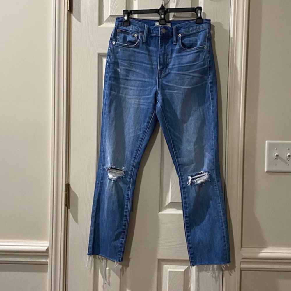Madewell Distressed High Rise Slim Boy Jean 25